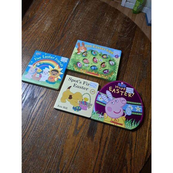 Lot 4 Kids Childrens Easter Books Spot, Peppa Pig, Counting Eggs - Picture 1 of 10